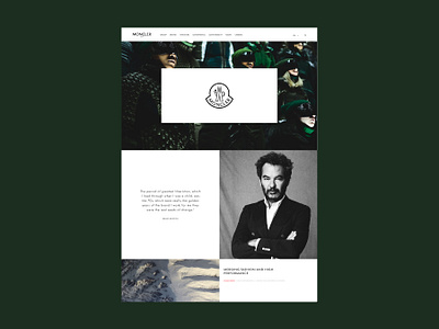 Moncler Screen digital e commerce fashion layout product design responsive ui website