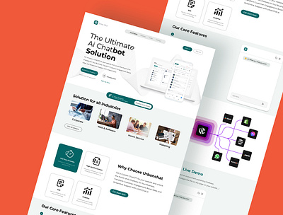 Urban chat Ui/Ux Landing Page Redesign graphic design landing page template ui web