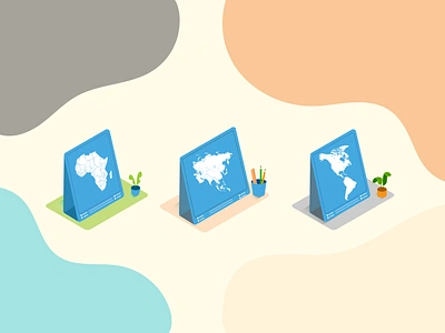 Birdview Illustrations - Geography artwork birdview illustration branding design fintech free free illustrations illustration illustrations pixels.market ui