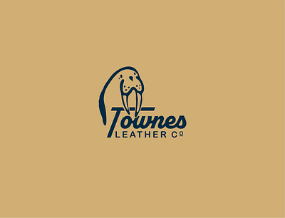 Townes Leather Co branding design graphic design illustration logo typography vector