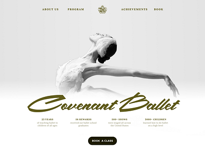 Ballet School Website Design ballet concept dances elegant front end gold graphic design landing page luxury minimalist online ed person school ui user experience user interface uxui web design website woman