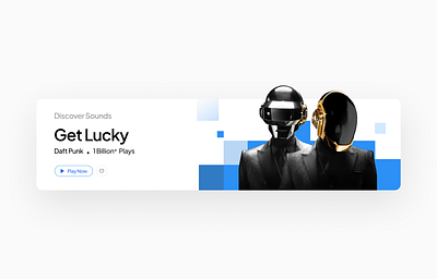 Discover Music Widget daft punk discover music music uiux web app web design widget card widget ui