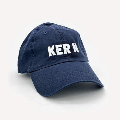 Kern Hat embroidery goods hat kern type typography