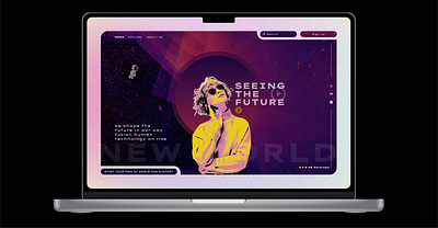 Next Gen Futuristic Web Home Page 3d animation artwork concept creative design fashion figma interface modern motion graphics space technology typography ui user experience user interface web design website website design