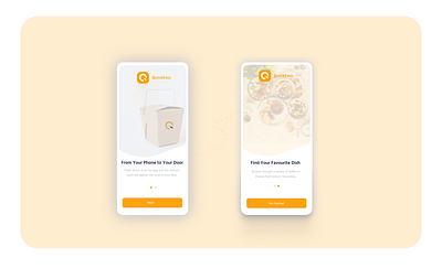 QuickEats simple onboarding - mobile app app design mobile app onboarding ui