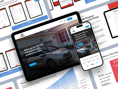 Honda insurance Mockup app brand branding deck graphic design presentation ui ux