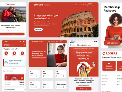 Rogers insurance Mockup app brand branding deck design graphic design presentation ui ux