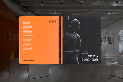 Art catalogue | "O Feminino na Obra de Victor Brecheret" art black book book cover cover drawing editorial graphic design orange sculpture woman women