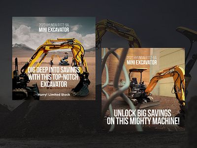 Mini Excavators Facebook Banners banners branding excavator excavators facebook facebook ads facebook banners fb ui