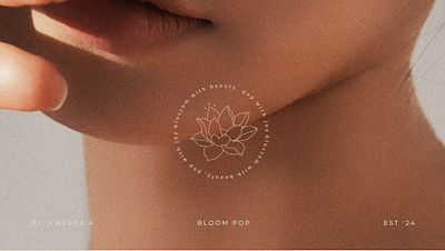 Bloom pop | skincare brand | brand identity branding graphic design illustration designing logo ui