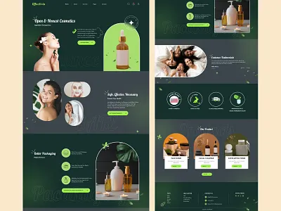Cosmetic Product Website anti aging skincare beauty cosmetics makeup natural beauty organic skincare serums skincare ui