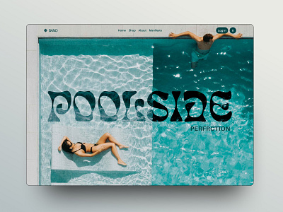 Pool vibe hero bubble font clear water eckmannpsych fashion hero hero section holiday vibes landing page luxury pool pool vibes swimsuits turquoise
