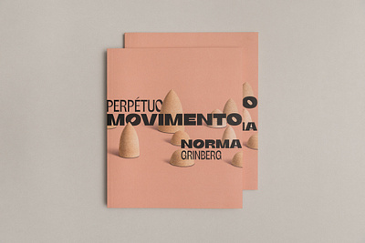 Art catalogue | "Perpétuo Movimento" art baby pink big type bold type branding graphic design pink sculpture type