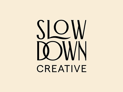 Logo Design for Slow Down Creative black brand design brand identity branding creative creme design down graphic graphic design illustrator inspiration logo logo design logotype slow slow down type typography vector