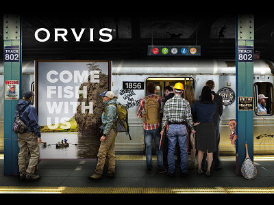 Orvis Advertising branding catalog fly fishing graphic design landing page orvis poster print retail window