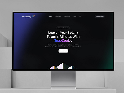 SnapDeploy - Web3 landing page gradients landing page launch launch token sans serif font ui ux web 3.0 web design web3 landing page web3 website