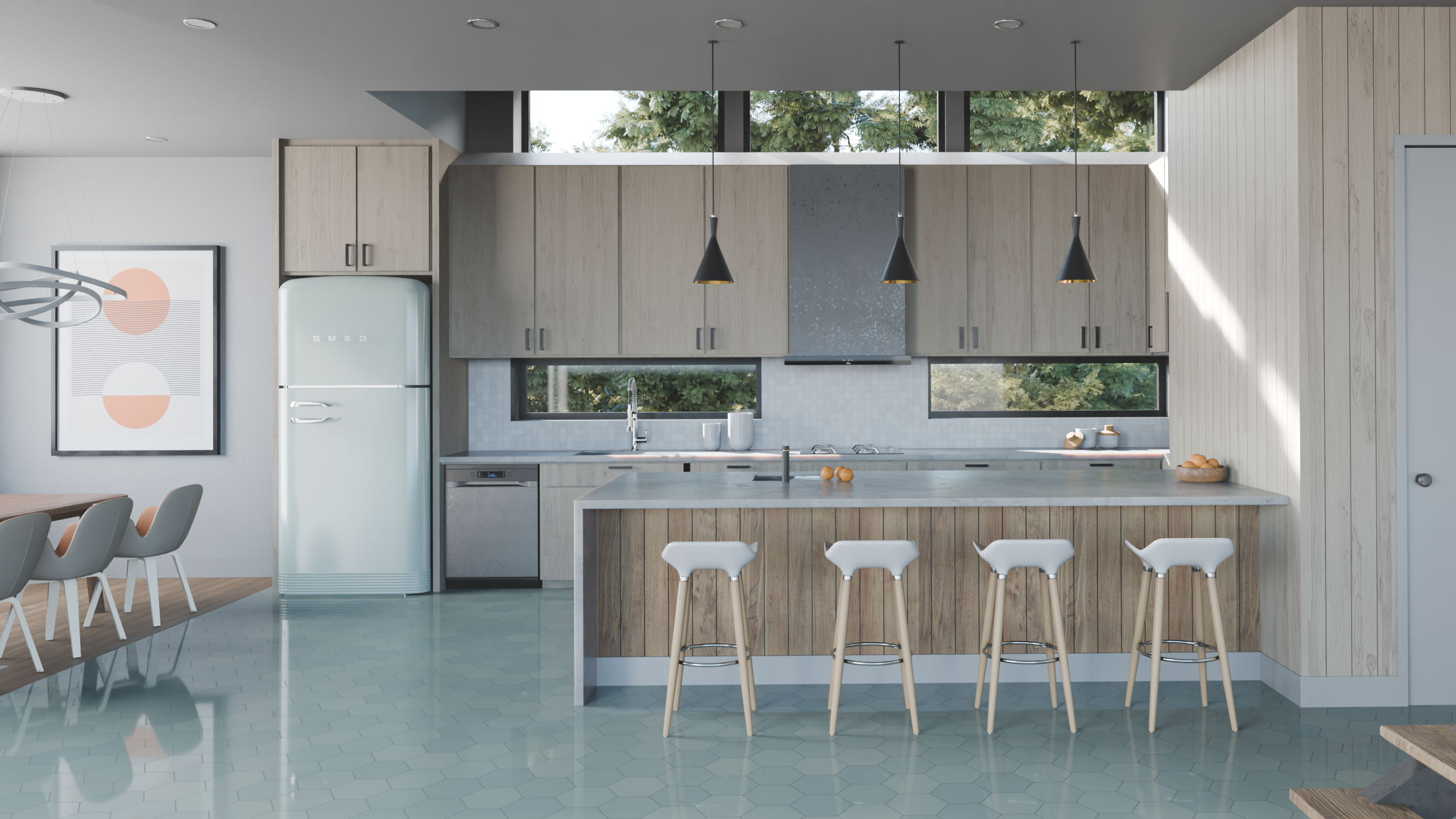 Clarksville: Kitchen arch architecture archviz blender dwell home house modern render visualization