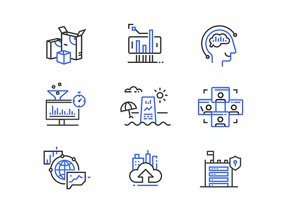 2022 Data Trend Icon Set astrato business icons business trends data icons icon design icon set icons line icon line icons tech icons vizlib