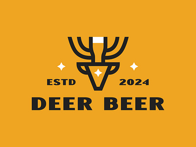 Deer beer animals antares beer branding deer design graphic design illustration logo motion graphics new year typography vector