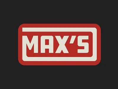 Max's badge badge logo bar branding garage logo logo design resturant branding retro sports bar untility wordmark