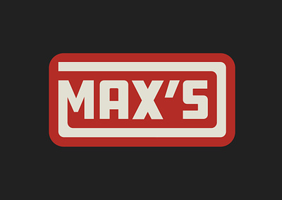 Max's badge badge logo bar branding garage logo logo design resturant branding retro sports bar untility wordmark