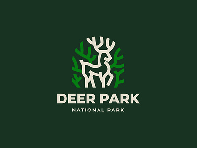 Deer park animals branding deer design graphic design illustration logo motion graphics national park park typography vector