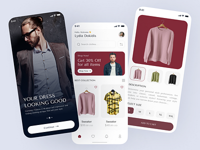 Clothing App agency app design clothing clothing app colorful ui dress ecommerce app fashion fashion app fashion brand figma design online dress online shopping app online store product app shop shopping company ui vinomind women fashion