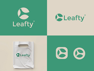 Leafty Logo Design branding graphic design logo startup logo