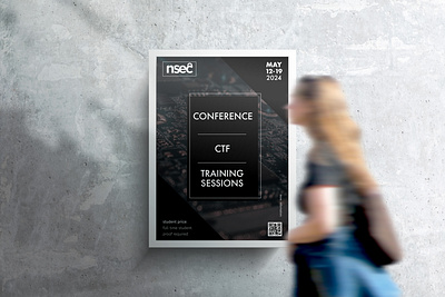 Event Poster black branding conference cyber security design event poster graphic design poster training