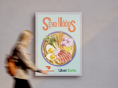 Uber Eats Advertisement Graphic Design adobe illustrator adobe indesign advertising branding designer graphic design