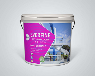 paint bucket packaging design adobe illustrator bucket packaging design everfine paint graphic designer label and packaging design paint bucket paint packaging design photoshop product packaging