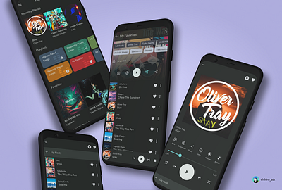 Music Player App app design material design music player ui