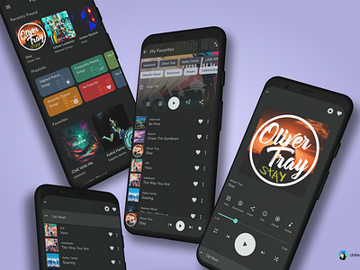 Music Player App app design material design music player ui