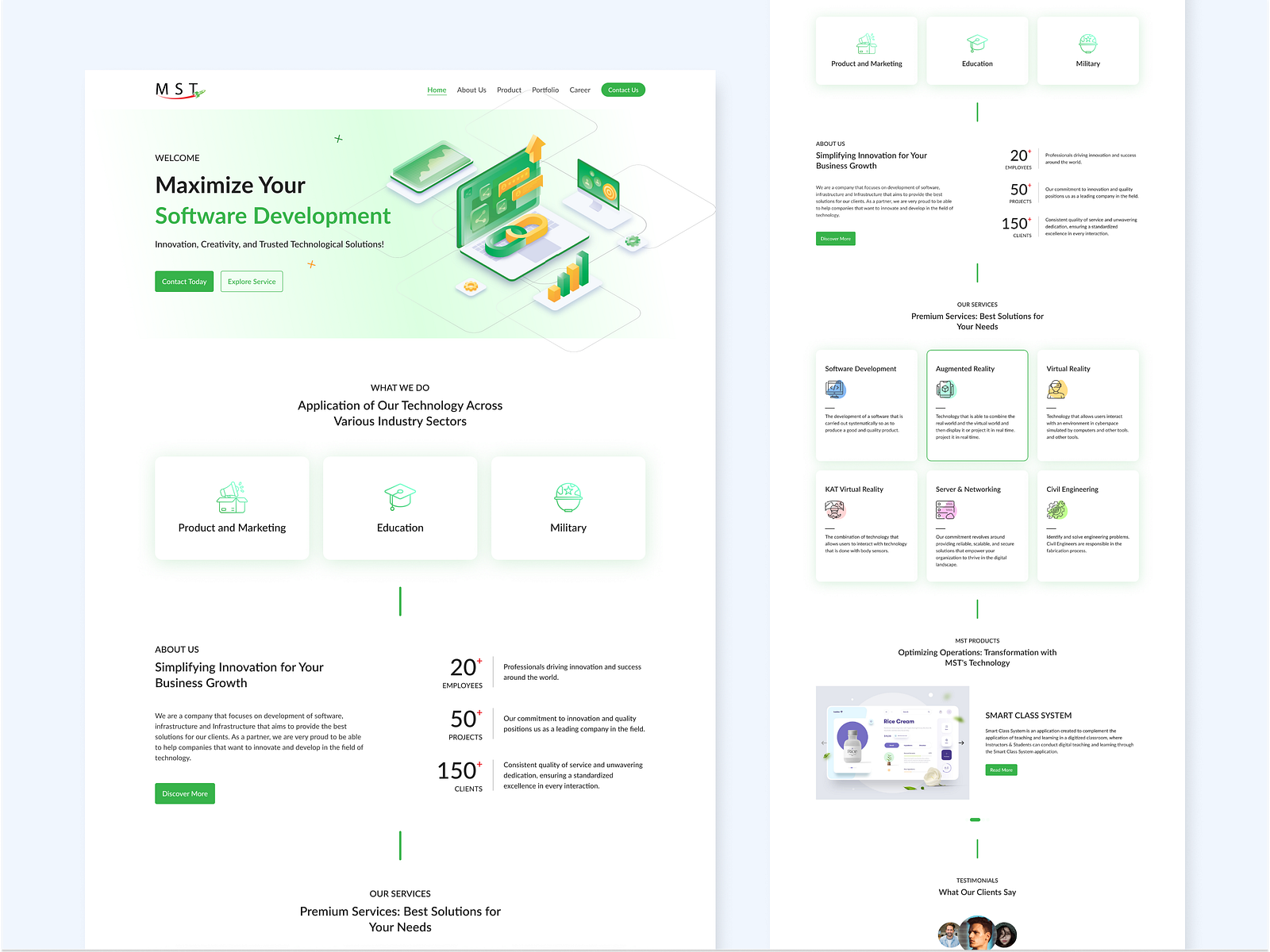 Landing Page Software Development by Karolina Salsabila on Dribbble