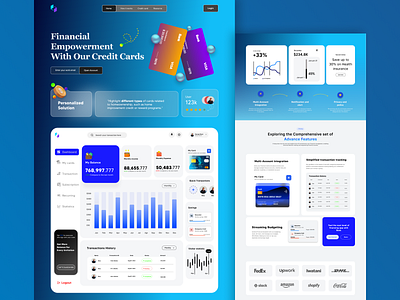 Financial Empowerment Website : Landing page💳 branding card finance finance landing page finance web design graphic design invesment landing page logo master card money ui