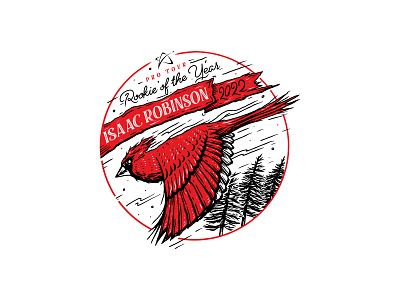 Isaac Robinson Stamp cardinal illustration vector