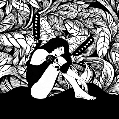 After You, Madness Dream Line Art animation black white graphic design illustration line art vector art