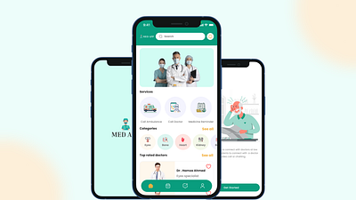 Med App design logo medical mobile app ui uiux