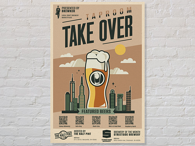 Taproom Take Over Poster alchol art beer beverage branding design graphic design poster sign taproom