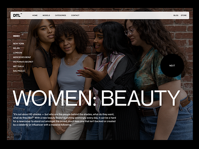 DTL Talent Community after effects animation awwwards fashion blog fashion website gallery image interaction motion graphics swipe animation typography website ui