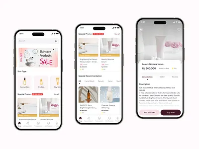Skincare Mobile Application android app best design ios love marketplace mobile pink shop skincare ui ux