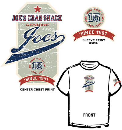 Genuine Joe's apparel design branding illustration tshirt design typography vector