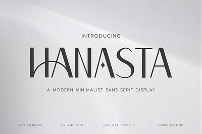 Hanasta | Modern Minimalist Sans Serif Font font font design graphic design illustration lettering type design