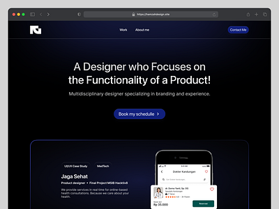 Hamzah Design ✦ Design Portfolio Website branding case study dark design process designer framer interactive landing page launch with framer modern design morph portfolio portfolio website product design ui ui designer uiux designer