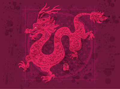 Chinese Dragon animals asia china chinese new year dragon graphic design illustration japan magical print vector