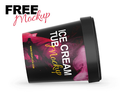 FREE ICE CREAM TUB MOCKUP pack to go