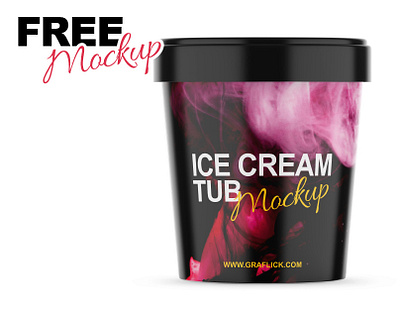 FREE ICE CREAM TUB MOCKUP pack to go