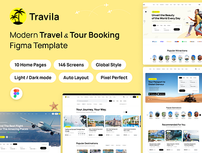 Travila - Modern Travel & Tour Booking Template vacation