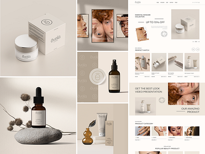Evelia Skincare Branding app designer brand brand identity branding branding designer design graphic design logo website website design website designer