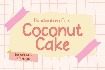 Coconut Cake is a cute handwritten font education